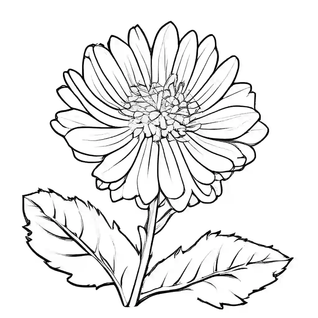 Aster coloring pages